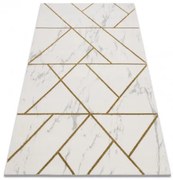 Koberec EMERALD exkluzívny 1012 glamour, styl geometrický, marmur sivý / zlatý
