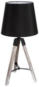 Atmosphera - Stolná lampa RUNO 1xE27/25W/230V drevo/čierna
