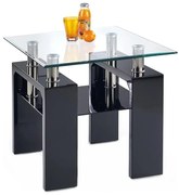 Konferenčný stolík DIANA 55x60 cm čierna/číra