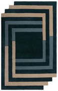 Tmavozelený ručne tkaný vlnený koberec 120x180 cm Labyrinth Shaped – Flair Rugs