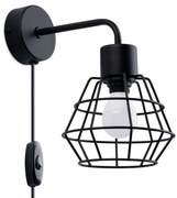 Sollux SL.1164 - Nástenná lampa SUBA 1xE27/15W/230V čierna