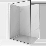 Mexen Kioto L sprchová stěna Walk-in 50 x 200 cm, černý vzor, bílá - 800-050-103-20-70