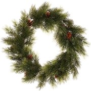 Umelý veniec z borovice so šiškami, pr. 66 cm, zelená