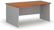 Rohový kancelársky písací stôl PRIMO GRAY, 160x120 cm, ľavý, sivá/čerešňa