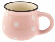 Keramický hrnček Dots 75 ml, lososová , 75 ml
