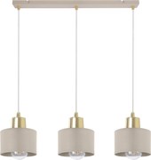Závesné svietidlo Panta, 3x béžové kovové tienidlo, g