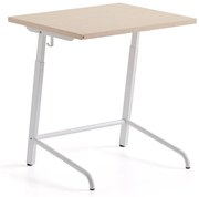 Školská lavica AXIOM, akustické linoleum, biela/béžová