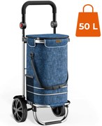 Monzana Nákupná taška na kolieskach EASY, 50l, modrá