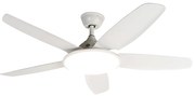 Stropný ventilátor biely 130 cm vrátane LED stmievateľný s diaľkovým ovládaním - Vifte