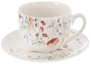 Orion Porcelánový hrnček s podšálkou Mak, 0,28 l