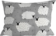 Polybavlnená obliečka na vankúš SHEEP POLY 70x90 cm, sivá