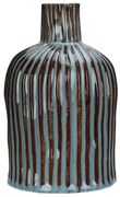 Porcelánová váza Stripes Grey 11,5x11,5x19 cm