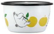 Miska Moomin Joyful Apples 0,3l, smalt / bielo-žltá