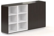 Stredná skriňa Creator 202,2 x 44,5 x 115,5 cm, biela / wenge