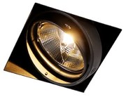 Zápustený reflektor čierny GU10 AR111 bez rámu - Oneon