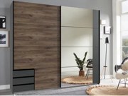 Šatníková skriňa Flensburg 225 cm, grafit/dub flagstaff%