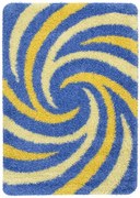 Koberec SHAGGY 0889 I. modrý / žltý