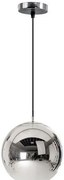 Toolight - Závesná lampa guľa 20cm LE03-1, chrómová, OSW-00705