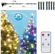 LED Vianočná vonkajšia reťaz 100xLED 10m IP44 teplá biela/multicolor + DO