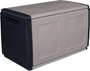Plastový odkladací box s vekom, 960x570x530 mm, sivý