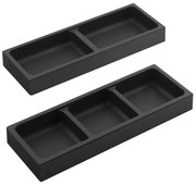Sapho Sapho, LINDO bočný organizér, sada 2ks, 114x36x323 mm, plast, antracit, LD002