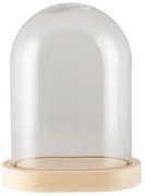 Prírodné drevený podnos so skleneným poklopom S - 17 * 12 * 20 cm