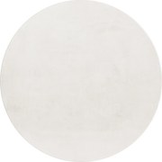 Ayyildiz, Kusový koberec Pouffy 5100 Cream kruh, 160x160 (priemer) kruh, biela, obývacia izba
