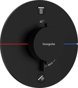 Hansgrohe ShowerSelect Comfort S, termostat pod omietku pre 2 spotrebiče, čierna matná, HAN-15554670