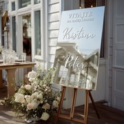 Personalizovaná nálepka na zrkadlo S51 – Vitajte na našej svadbe