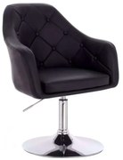 LuxuryForm DESIGN Kreslo ANDORA na striebornom tanieri - čierne