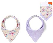 Detský podbradník/šatka 2D sada BabyOno Koník, lila/smotana