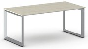 Kancelársky stôl PRIMO INSPIRE, 180x90 cm, sivostrieborná podnož, dub prírodný