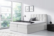 Manželská posteľ Boxspring Maddox (180x200) (ekokoža Soft 017 (biela))