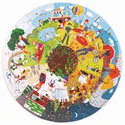 Bigjigs Toys Okrúhle podlahové puzzle Štyri ročné obdobia 50 dielikov