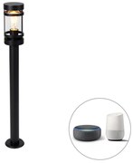 Inteligentná vonkajšia lampa čierna 80 cm IP44 vrátane Wifi ST64 - Gleam