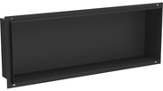 Mexen X-Wall-NR, polička na zapustenie pod obklad bez goliera 60 x 20 cm, čierna matná, 1971602010