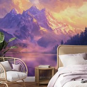 Fototapeta - Magický východ slnka v horách (147x102 cm)