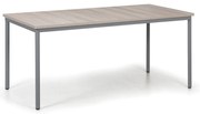Jedálenský stôl TRIVIA, 160x80 cm, tmavo sivá podnož, dub prírodný