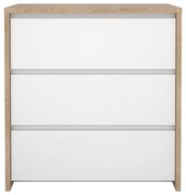 Biela/v prírodnej farbe komoda v dekore duba 80x84x48 cm Next – Tvilum