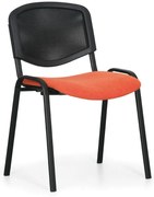 Konferenčná stolička Viva Mesh - čierne nohy, oranžová / čierna