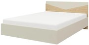Posteľ 140 Aston 9 Sivá béžová/Olejovaný dub