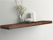Polica na stenu Shelvy 80 cm, vintage optika dřeva%