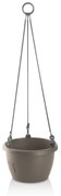 Gardenico Samozavlažovací závesný kvetináč Marina taupe, pr. 30 cm, pr. 30 cm