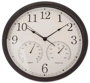 Nástenné hodiny s teploměrem a vlhkoměrem 35 cm