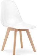 Jedálenská stolička KITO priesvitná / naturálne nohy