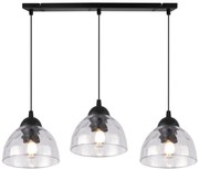 Závesné svietidlo Venice, 3x číre sklenené tienidlo