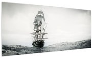 Obraz - Loď plávajúca po oceáne (120x50 cm)