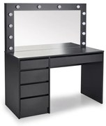 Toaletný stolík AMORIO čierny