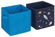 Úložný box Rocket, sada 2ks, 29x29x29 cm, modrá
