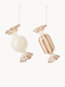 Ručne vyrobené vianočné ozdoby Candy, 2 ks